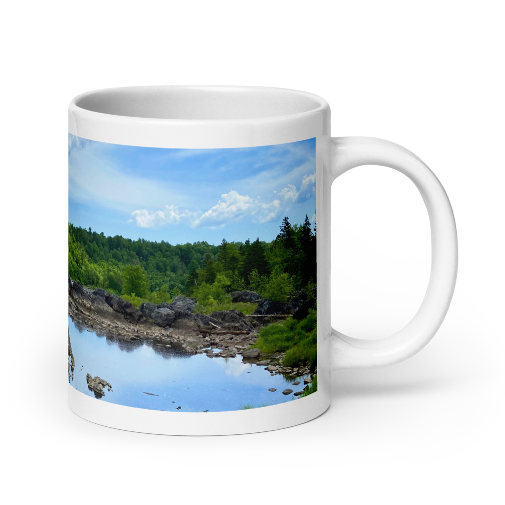 Rocky Shores Coffee Mug — Calm Coastal Nature Mug for Cozy Mornings