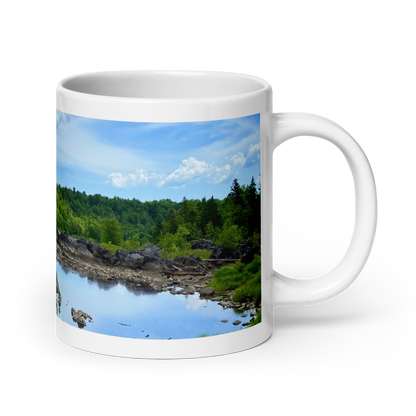 Rocky Shores Coffee Mug — Calm Coastal Nature Mug for Cozy Mornings