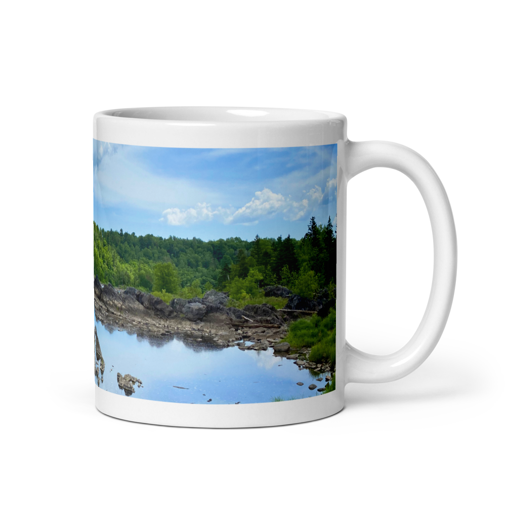 Rocky Shores Coffee Mug — Calm Coastal Nature Mug for Cozy Mornings